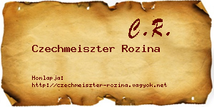 Czechmeiszter Rozina névjegykártya